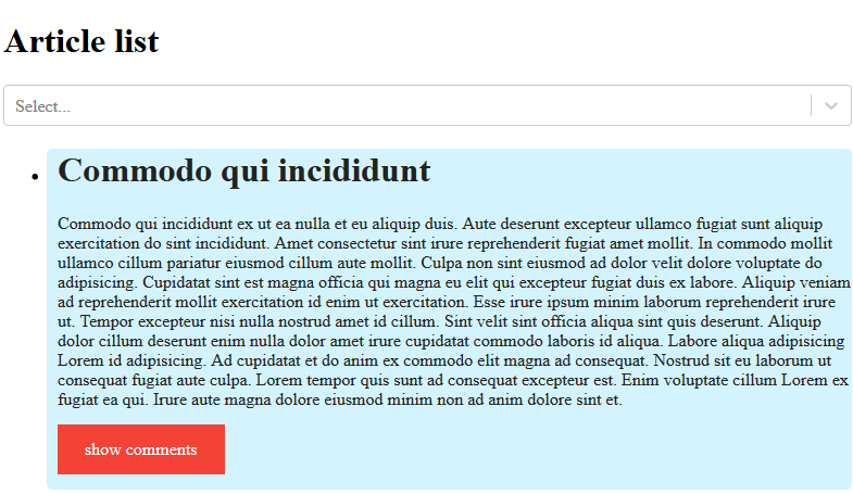 Article list Article list