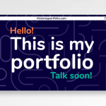 artwork depicting a mockup web developer portfolio