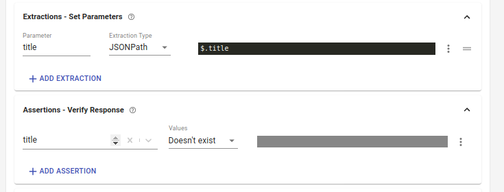 Creating assertions on for values gotten from API