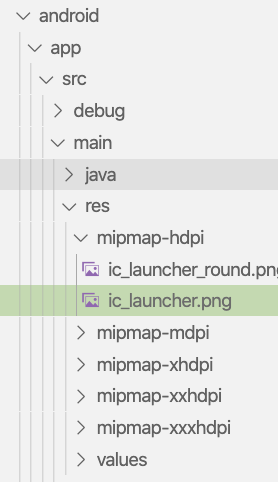 App icon directory in android project App icon directory in android project