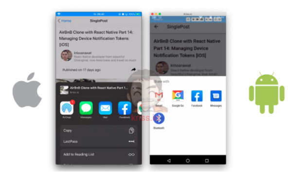 Share button result