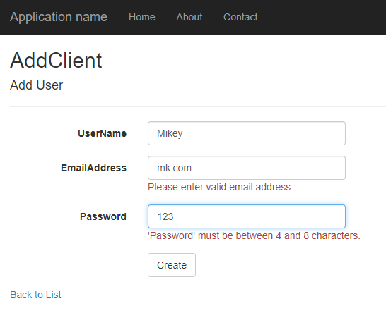 Email, and Password Validation