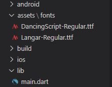 Font structure folder
