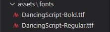 Font location