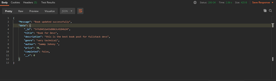 PUT request result PUT request result