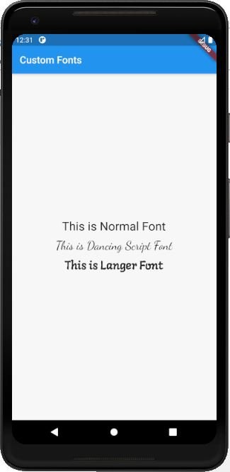 Set the custom font in Flutter