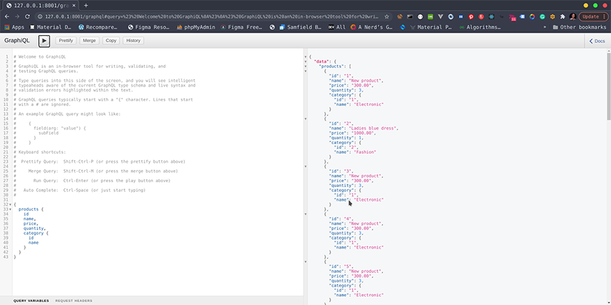 Graphql response preview