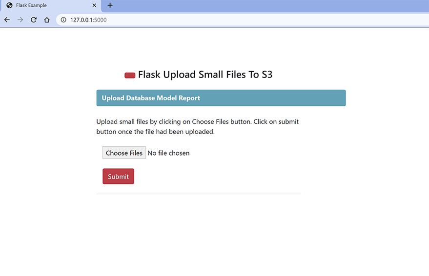 Flask Application Home Page