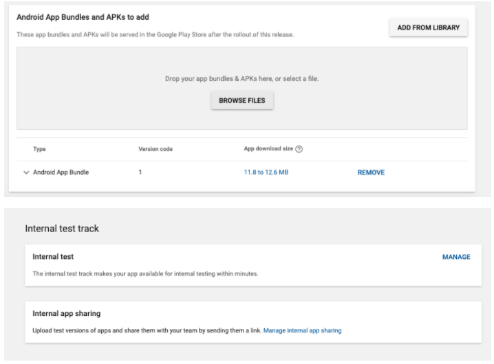 Playstore APK management dashboard