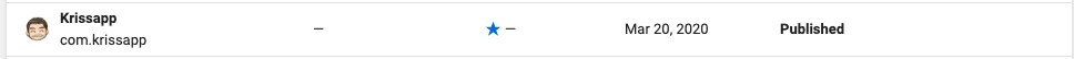 app status in playstore