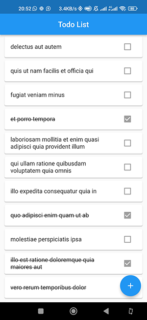 ToDo main screen