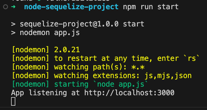 App server running successfully