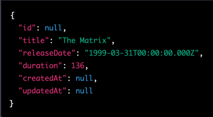 Console log of mocking the MovieModel