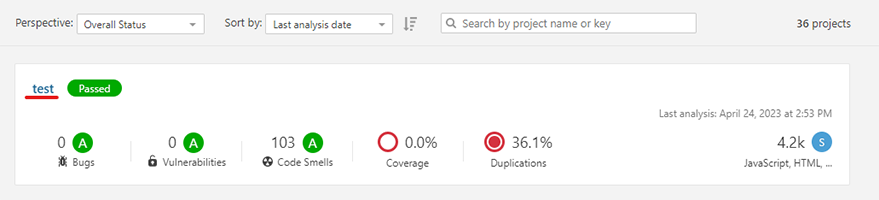 Scanned project insights