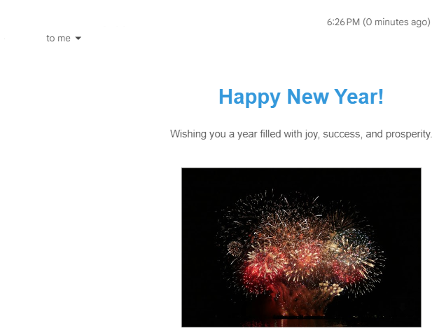 Mails sent by rendering HTML file