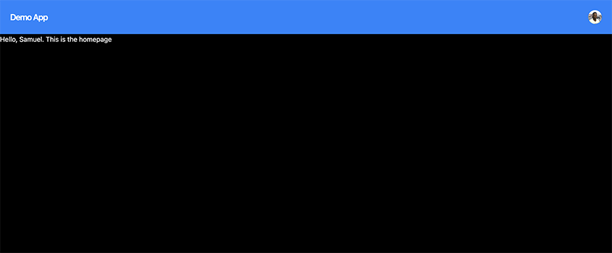 Nextjs App homepage reading user data