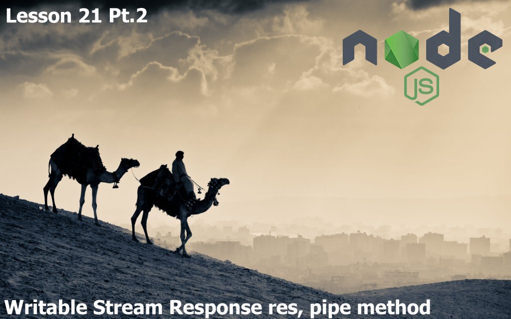 21. Node.js Lessons. Writable Response Stream (res), Pipe Method. Pt.2