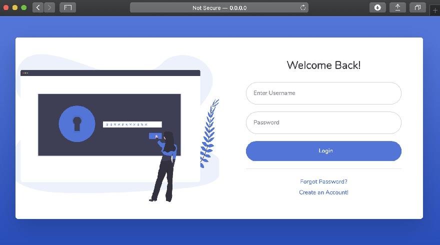 The Flask Admin Login Page