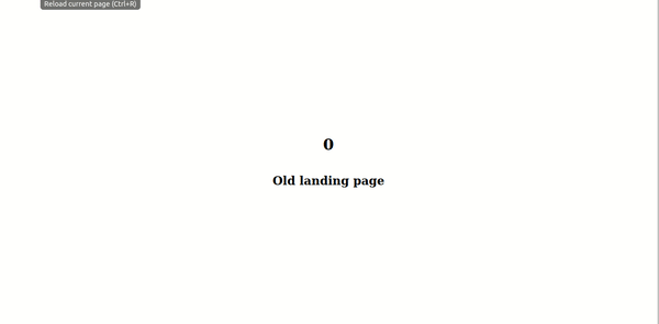 Feature showing random distribution on new and old landing pages to users Feature showing random distribution on new and old landing pages to users