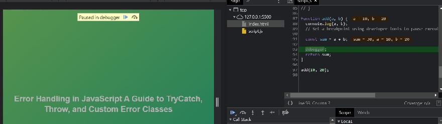 Error Handling in JavaScript A Guide to TryCatch, Throw, and Custom Error Classes