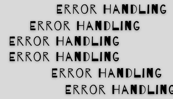 Error handling
